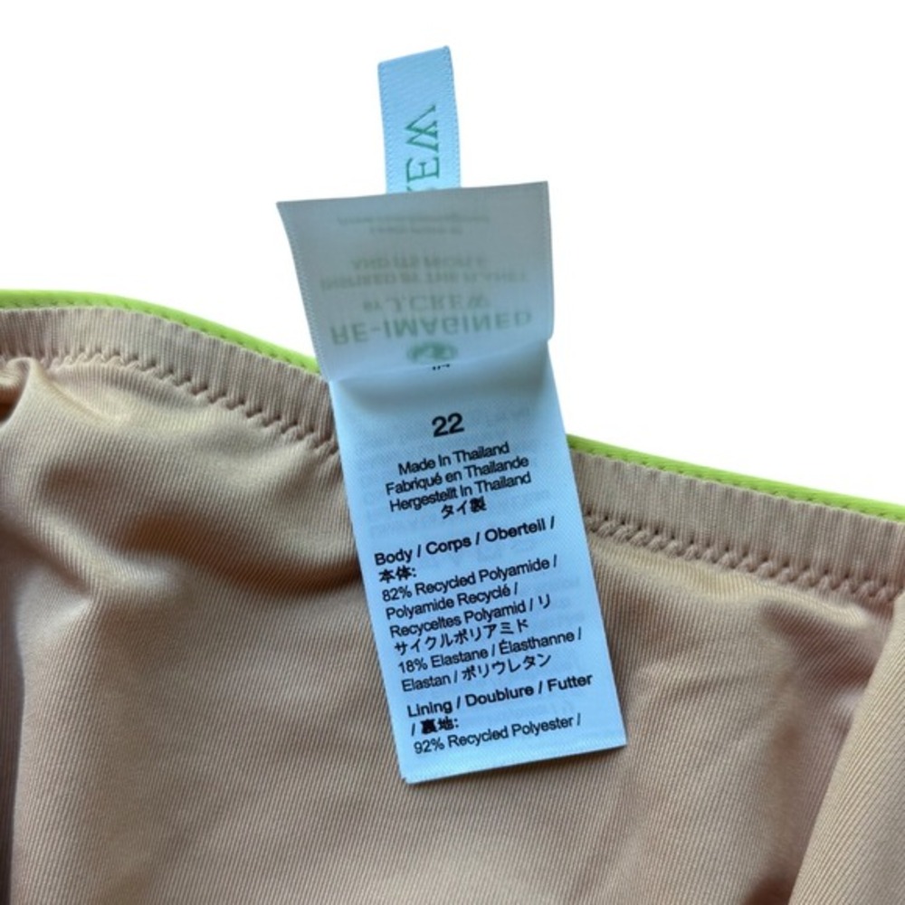 NWT J. Crew Ruched Ruffle One Piece Swimsuit Lemon Sorbet Size 22 - Picture 7 of 9